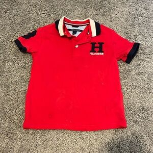 Boys Tommy Hilfiger Red Polo Size 3T